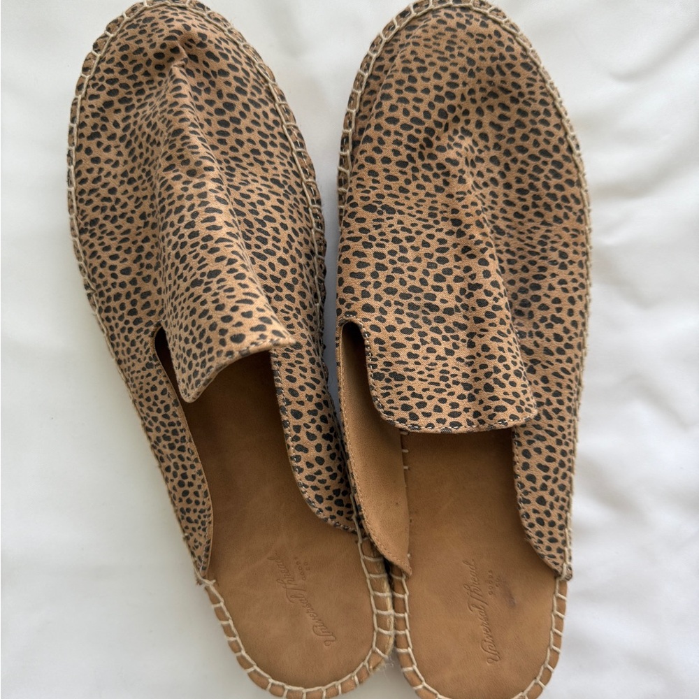Brand new animal print loafer slides